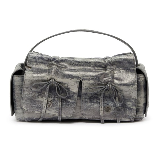 Multi-pocket tote bag - grey