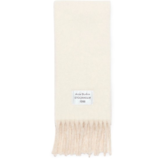 Fringe scarf - white