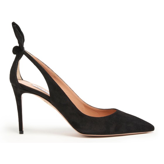 85 Bow High Heels - Black