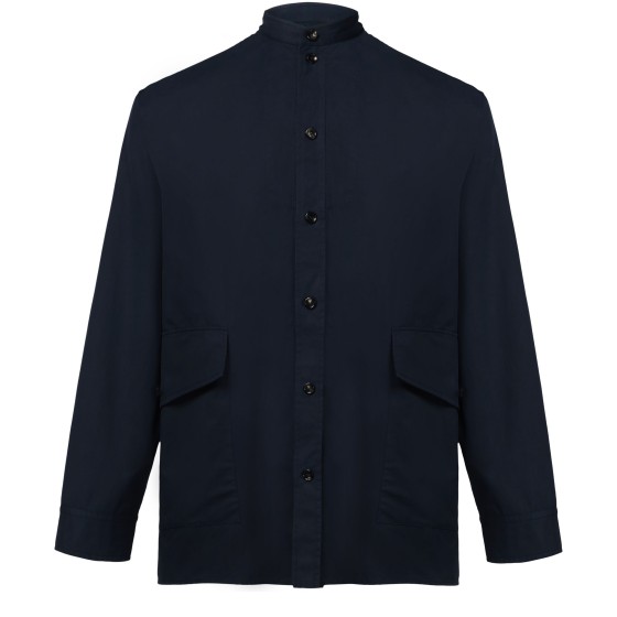 Lightweight Twill Cotton Shirt - Blue