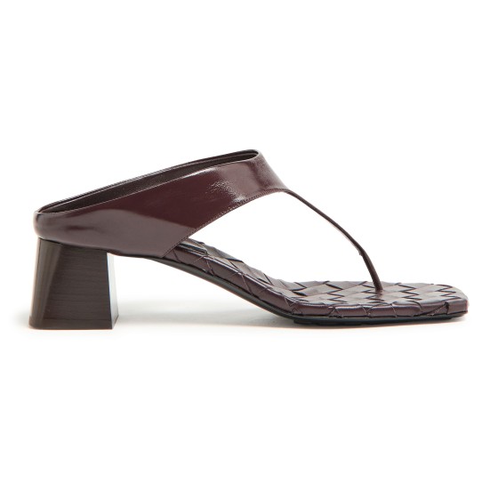 Leather heeled sandals - Black