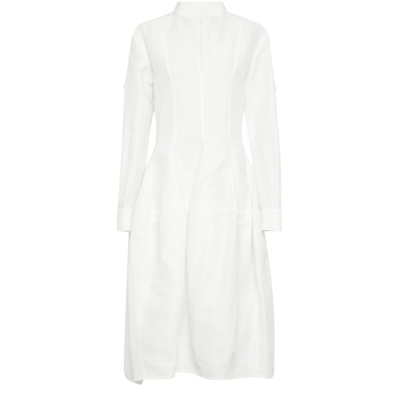 Rayon Linen Dress - white