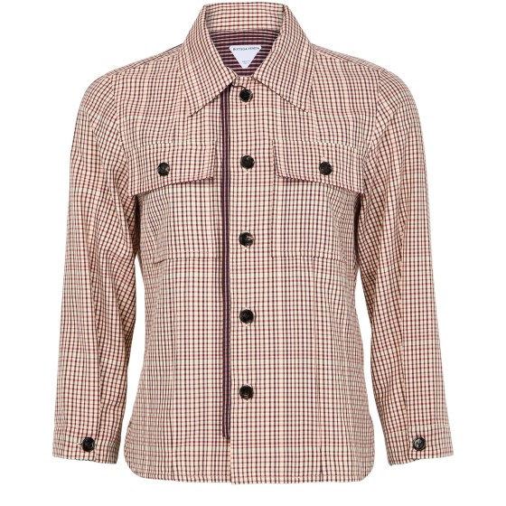 Cotton plaid shirt - Beige