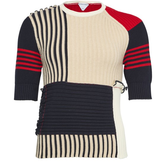 Wool striped top - Beige