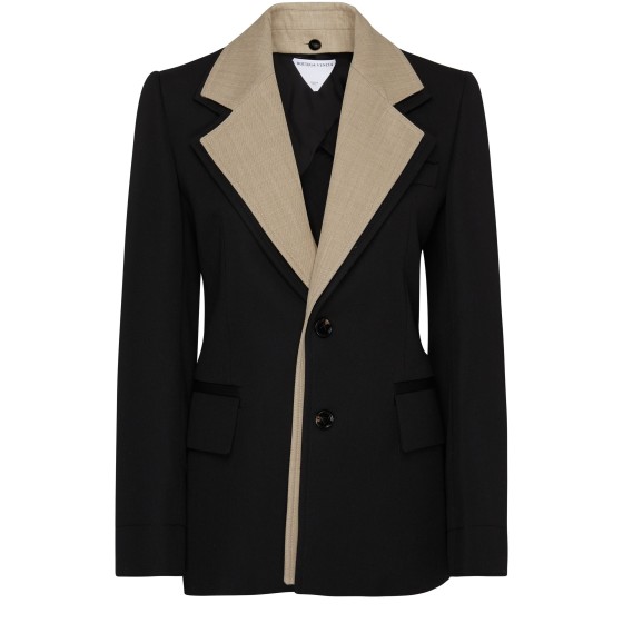 Wool slim-fit suit jacket - Black