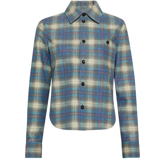 Flannel and leather shirts - Blue