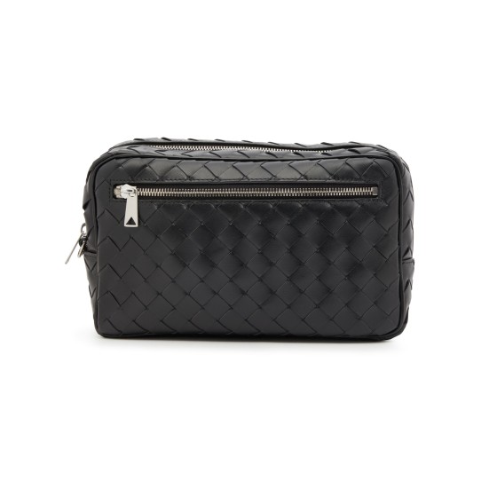Intrecciato Tassel Clutch - Black