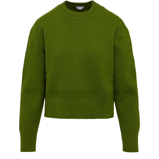 Ribbed cashmere sweater - Green