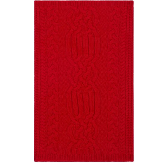 Cable knit neck warmer - Red