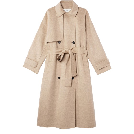 Oversized belted coat - Beige