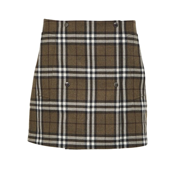 Buttoned mini skirt - Black