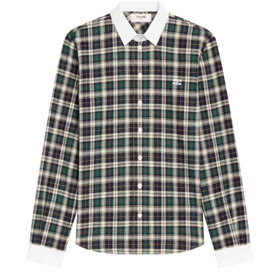 Mia shirt in tartan cotton - Green