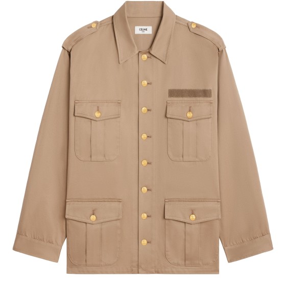 Tech Cotton Safari Jacket - Beige