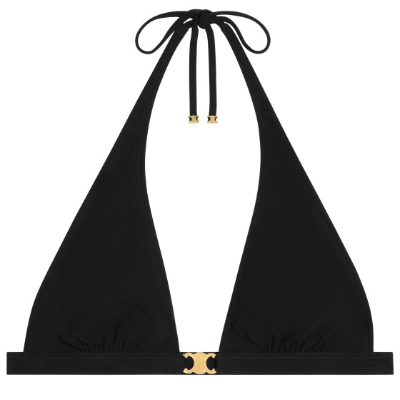 Triomphe triangle top in matte jersey - Black