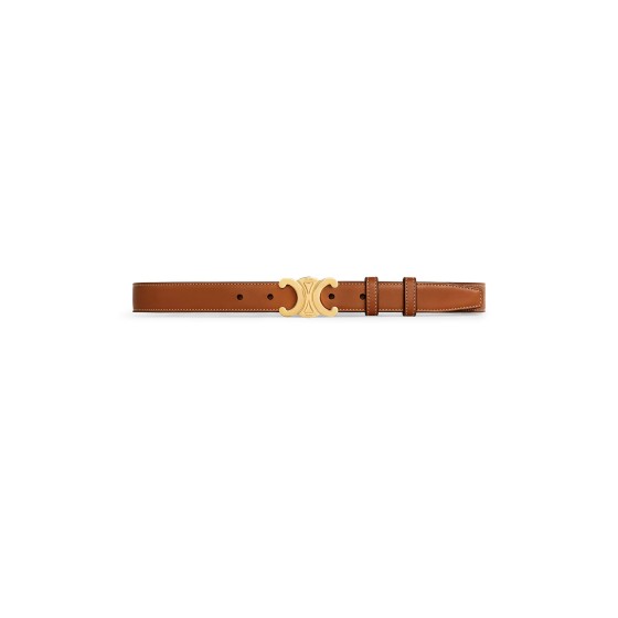 Medium Triomphe belt in natural calfskin - Beige