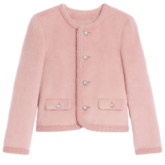 Chelsea in alpaca wool jacket - pink