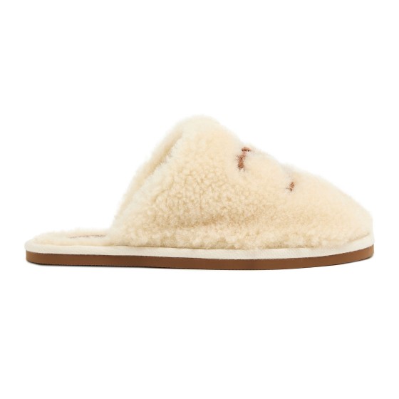 Georgia slide in shearling - Beige