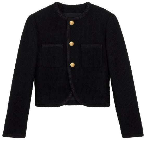 Wool knit coat - Black