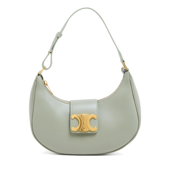 Ava Triomphe Smooth Leather Handbag - Green