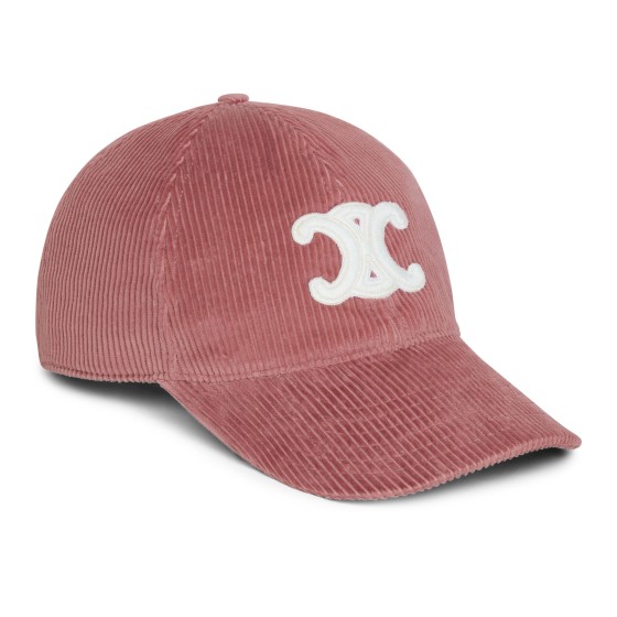 Triomphe baseball cap in corduroy - pink