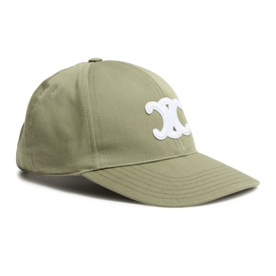 Triomphe baseball cap in cotton gabardine - Green