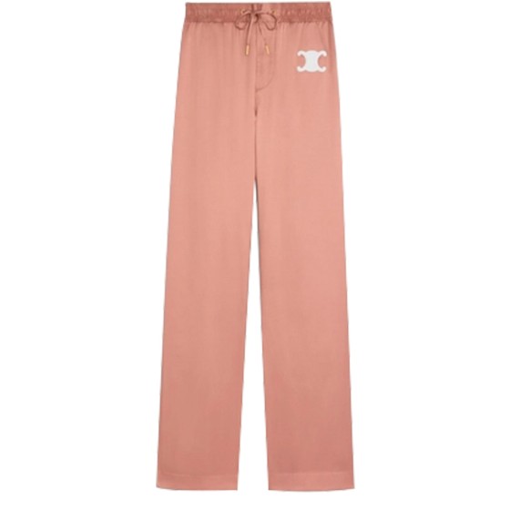 Triomphe satin sweatpants - pink