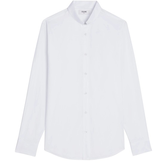 Cotton poplin loose shirt - white