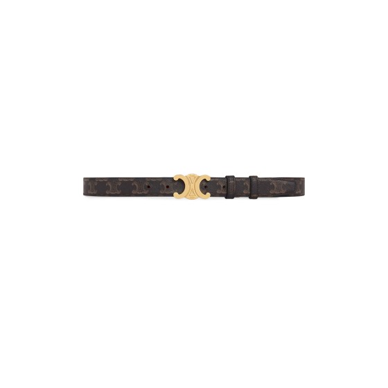 Triomphe medium logo print belt - brown