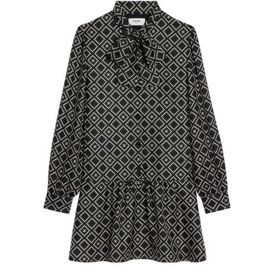 Twist silk bias-cut mini dress - Black