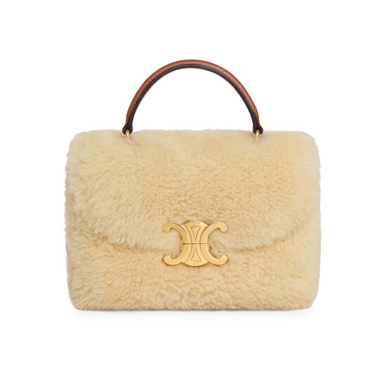 Teen Nino bag in shearling and calfskin - Beige
