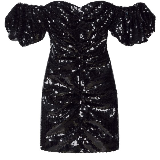 Embroidered Bustier Mini Dress - Black