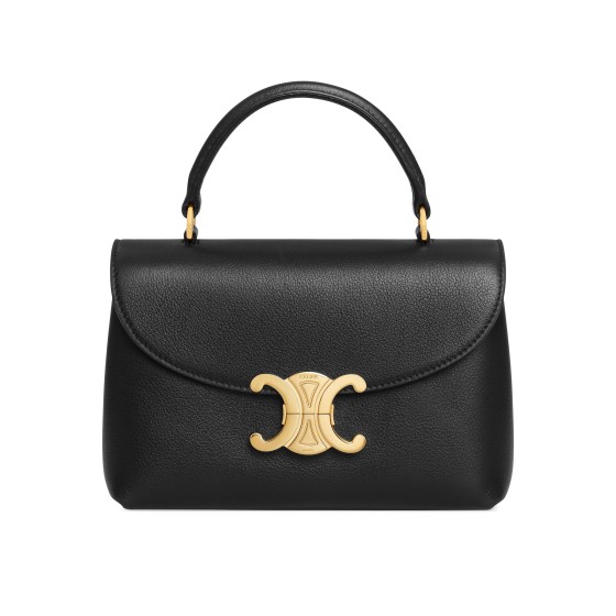 Teen nino bag in supple grained calfskin - Black