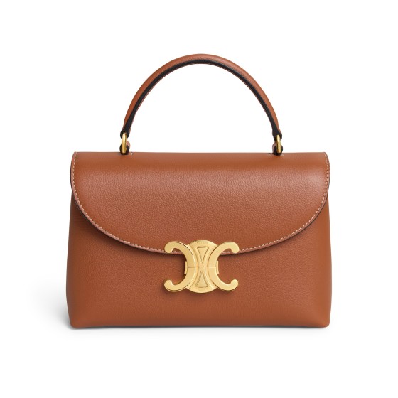 Teen nino bag in supple grained calfskin - Metallic color