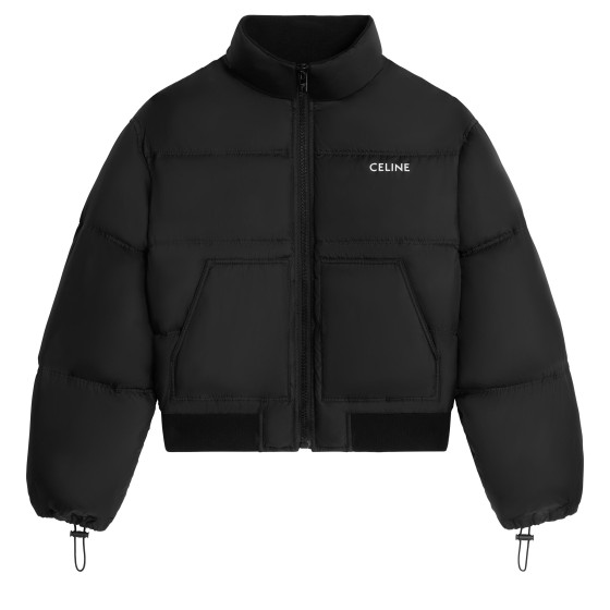 Lightweight nylon short down jacket - Black