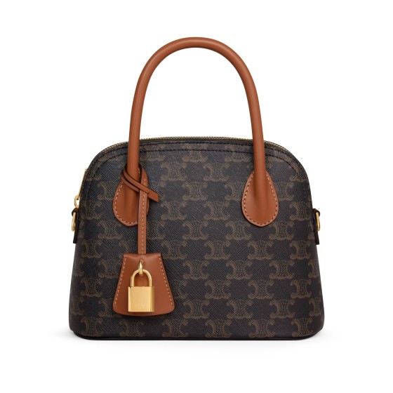 Teen Honorine bag in Triomphe canvas and calfskin - brown