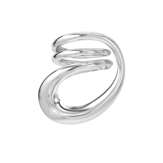 Round Trip Blow Ring - Silver