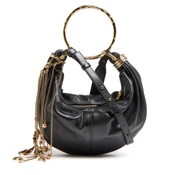Bracelet Bag with seashell chain detail - Black