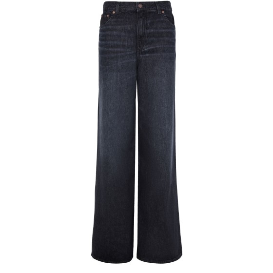 wide leg jeans - Black