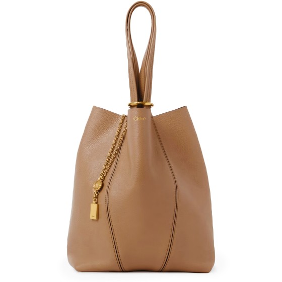 Chloé Spin grained leather tote bag - Green