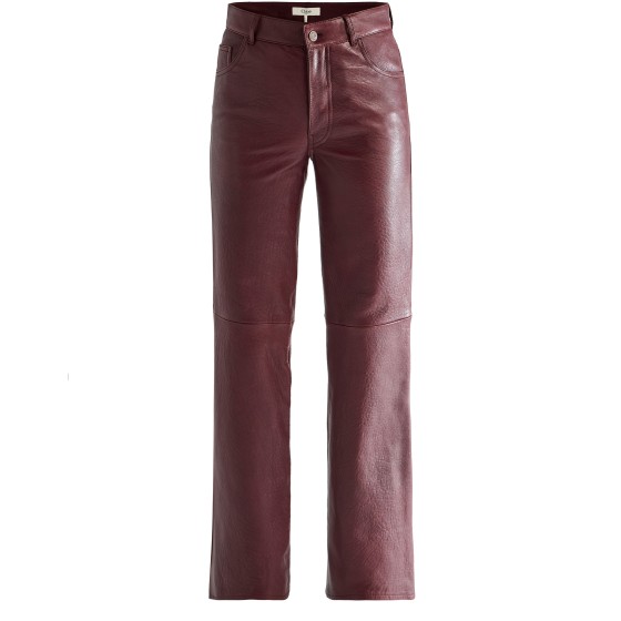 Leather flare pants - Purple