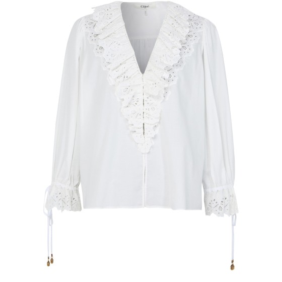Long sleeved blouse - Off-white