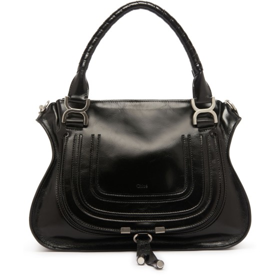 Marcie Small Crescent Shoulder Bag - Black