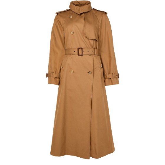 Cotton gabardine trench - Beige