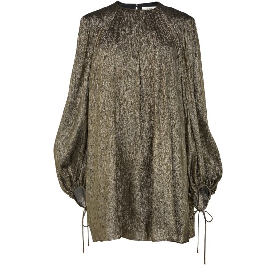 Metallic Mini Long Skirt - Gold