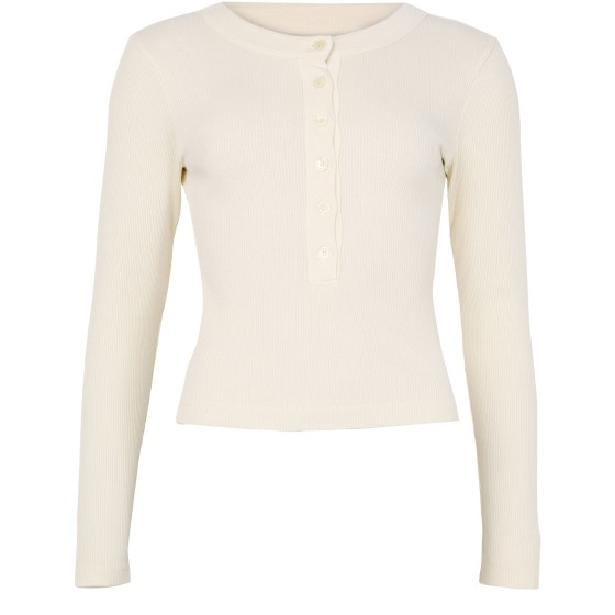 Varra Henley long-sleeved top - Off-white