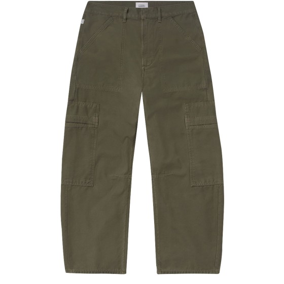 Marcelle Low-Rise Cargo Jeans - Green