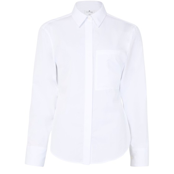 2 Pocket poplin shirt - white