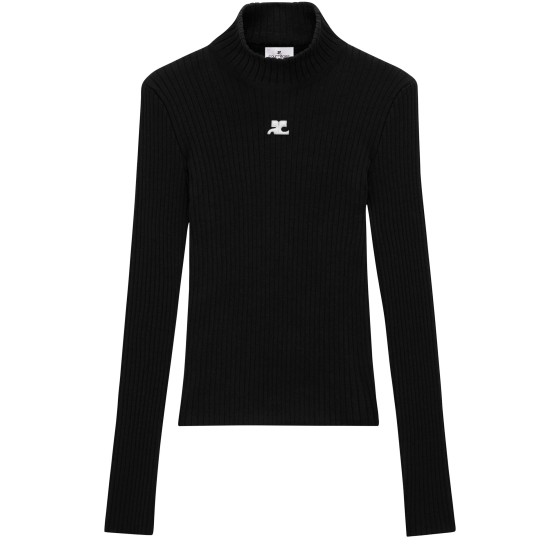 Reedition High-Neck Sweater - Black