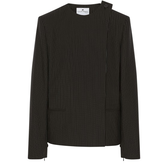 Buckle pinstripes jacket - Black