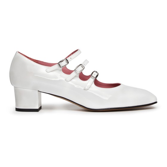 Kina backless ballet flats - white